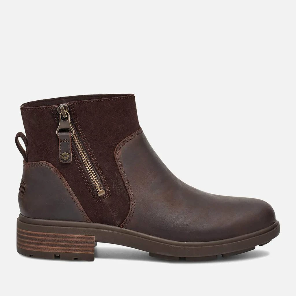 商品UGG|UGG Women's Harrison Zip Waterproof Leather Ankle Boots - Stout,价格¥648,第1张图片