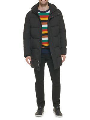 商品Calvin Klein|Quilted Hooded Longline Puffer Jacket,价格¥717,第6张图片详细描述