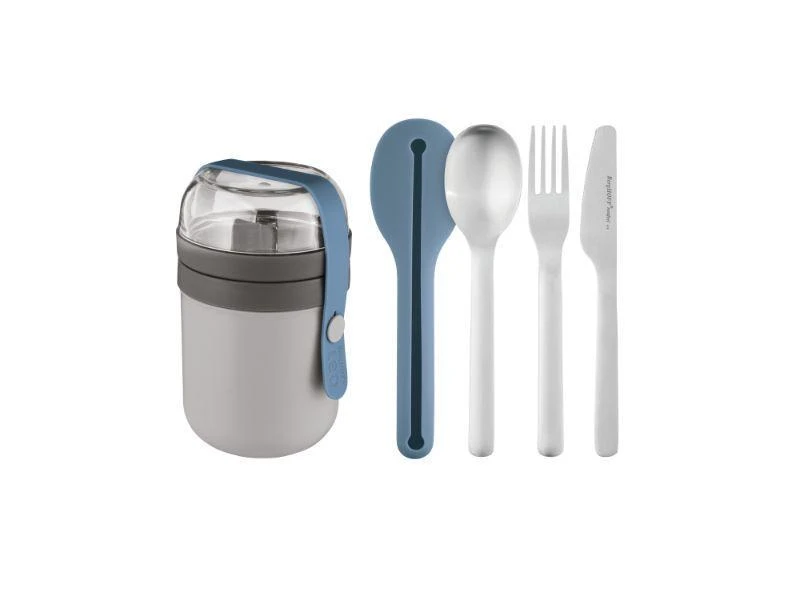 商品BergHOFF|Leo To-Go Set, Grey and Blue,价格¥556,第1张图片