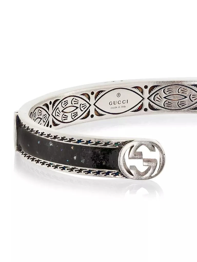 商品Gucci|Interlocking G Sterling Silver Enamel Cuff,价格¥4566,第3张图片详细描述