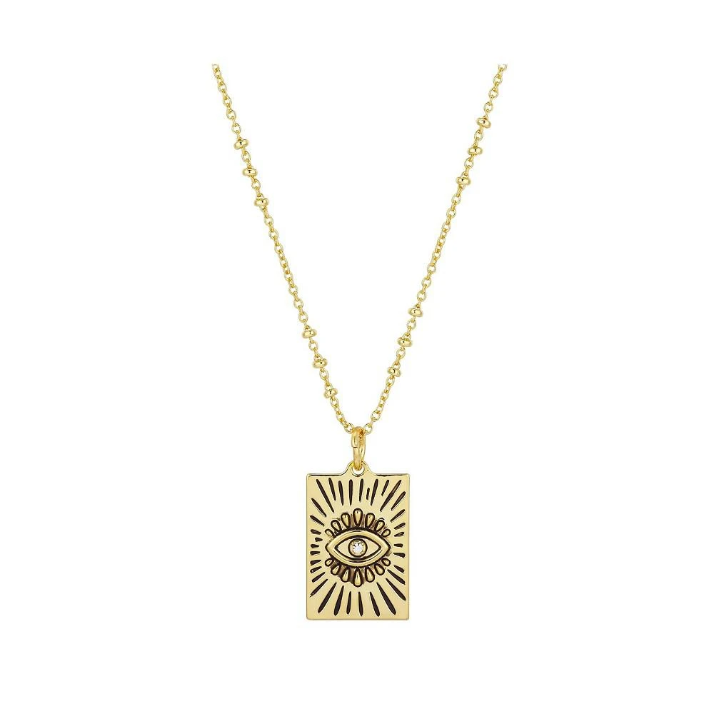 商品Unwritten|Gold Flash Plated Talisman Evil Eye Pendant Necklace, 16"+2" Extender,价格¥339,第1张图片