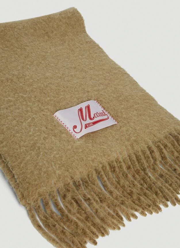 商品Marni|Logo Patch Scarf in Beige,价格¥3537,第4张图片详细描述