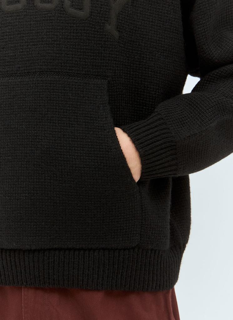 STUSSY Felt Patch Knit Hooded Sweater - Hoodies - BeyondStyle