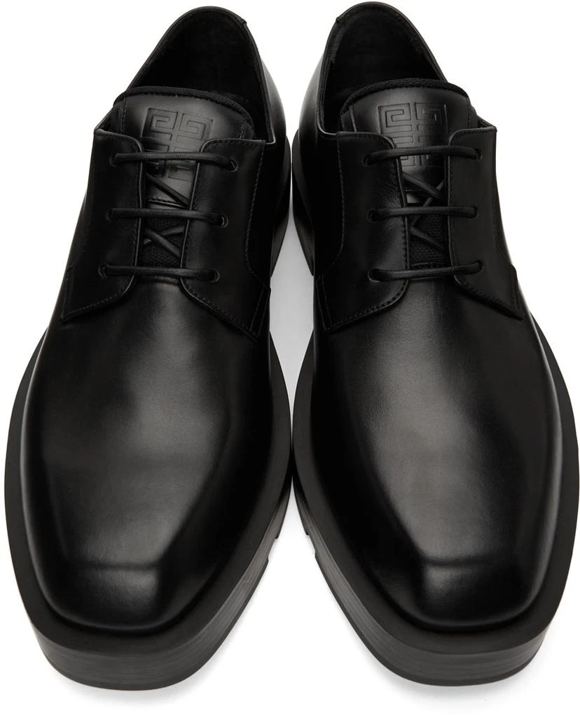 商品Givenchy|Black Squared Lace-Up Derbys,价格¥4413,第5张图片详细描述