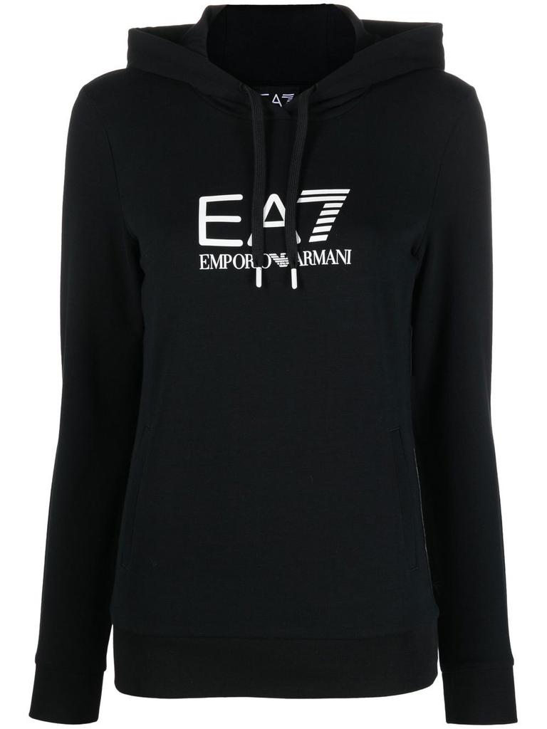 EA7 - Logo Cotton Hoodie商品第1张图片规格展示