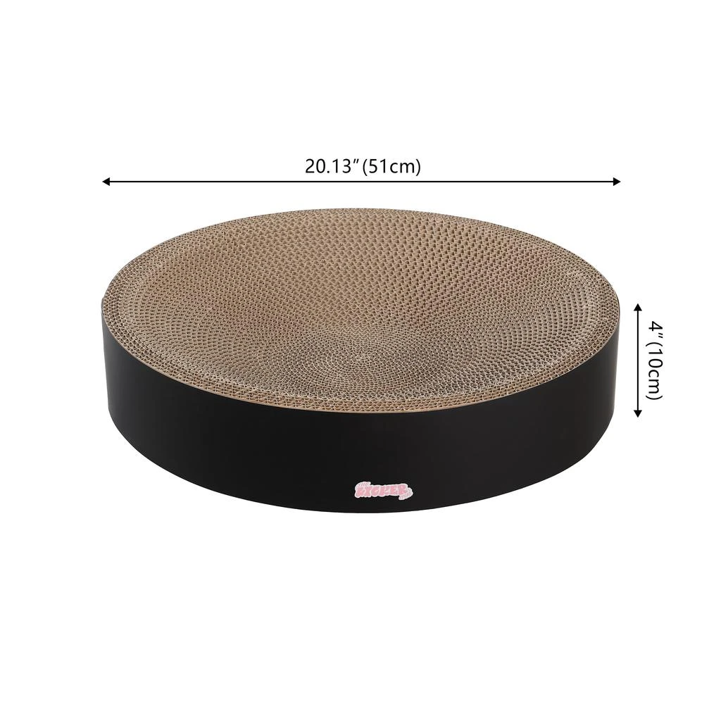 Nelson 20.13" Modern Cardboard Round Bowl Cat Scratcher with Catnip, Light Pink/Multi 商品