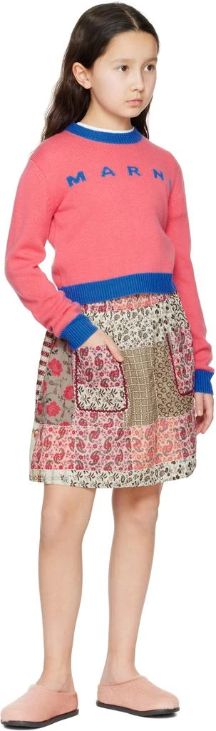 商品Marni|Kids Orange Colorblock Wool & Cashmere Sweater,价格¥795,第4张图片详细描述