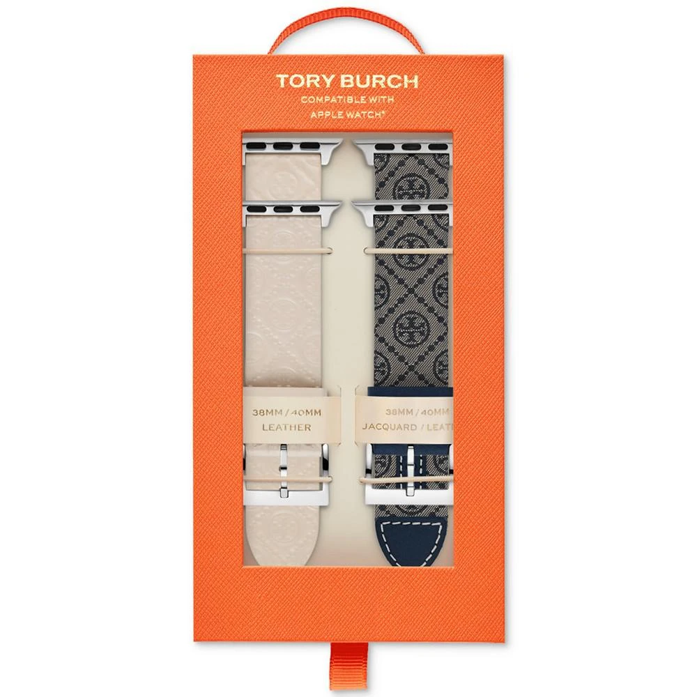 商品Tory Burch|Women's The T Monogram Jacquard and Leather Bands for Apple Watch® 38mm/40mm/41mm,价格¥1263,第3张图片详细描述