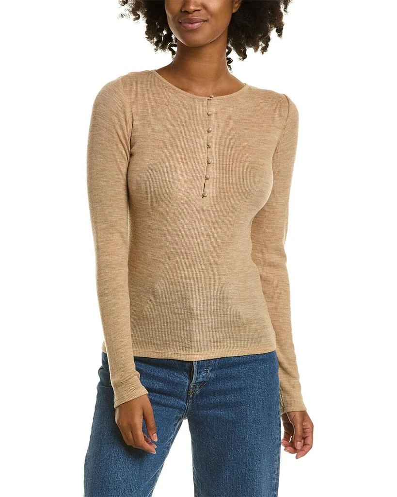 商品Vince|Vince Wool-Blend Henley Top,价格¥445,第1张图片