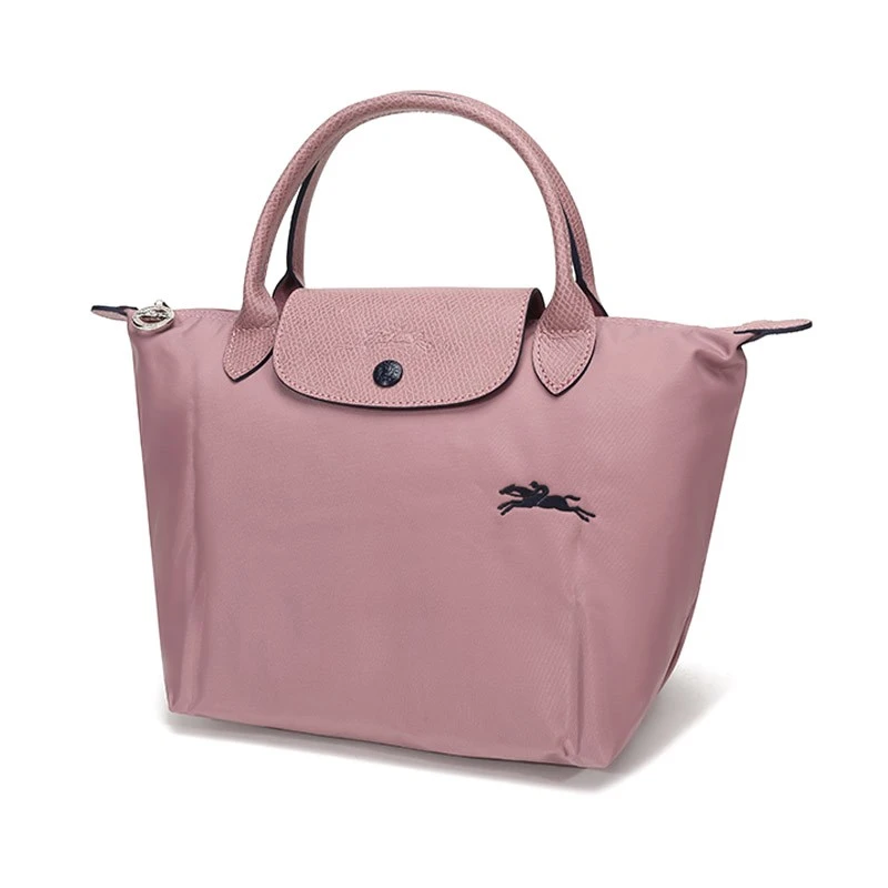 商品Longchamp|LONGCHAMP 珑骧 女士织物小号短柄手提包 复古粉色 L1621619P44,价格¥1195,第1张图片