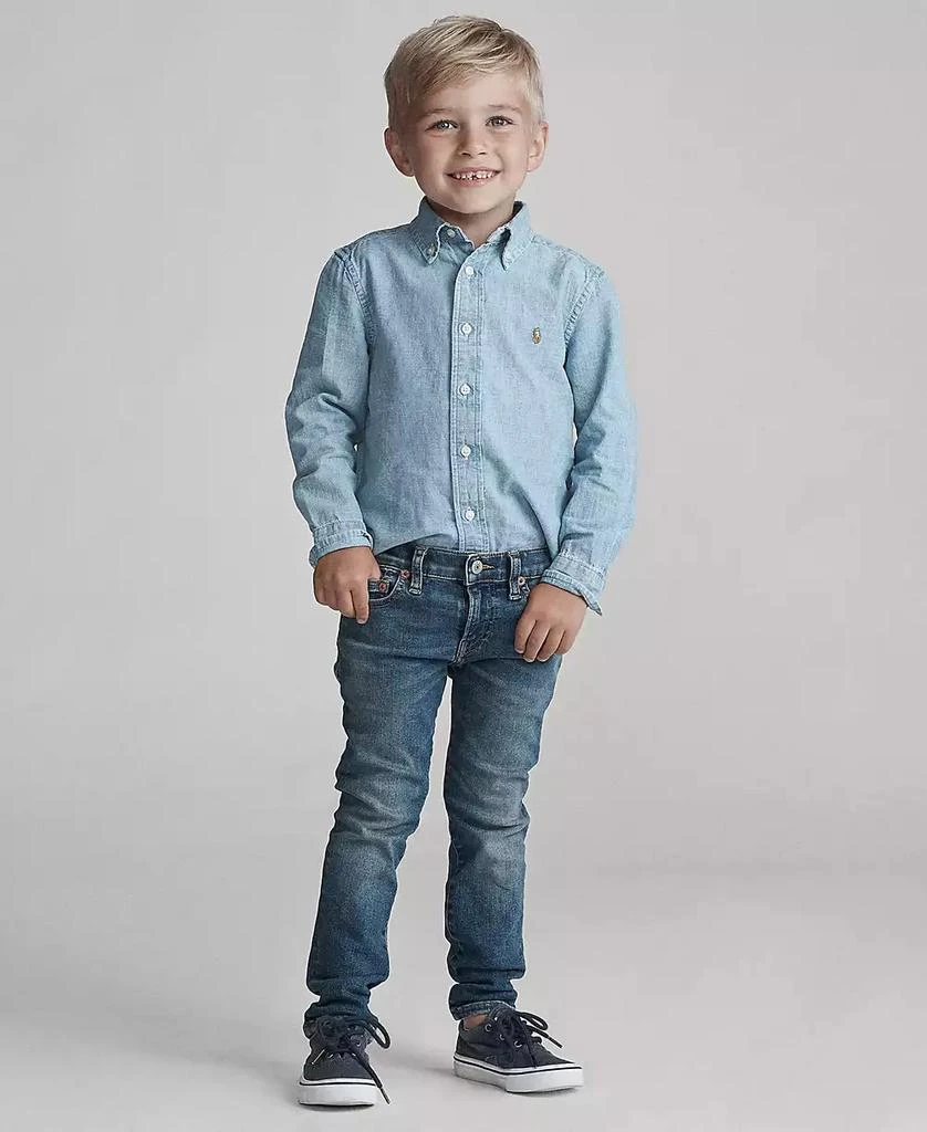 商品Ralph Lauren|Toddler and Little Boys Cotton Chambray Shirt,价格¥294,第5张图片详细描述
