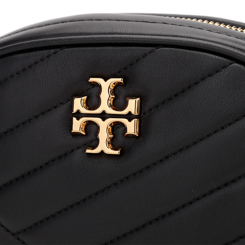 托里·伯奇 TORY BURCH 奢侈品TB女包Kira衍缝皮黑色羊皮单肩斜挎包相机包小号礼物送女友60227-001 商品