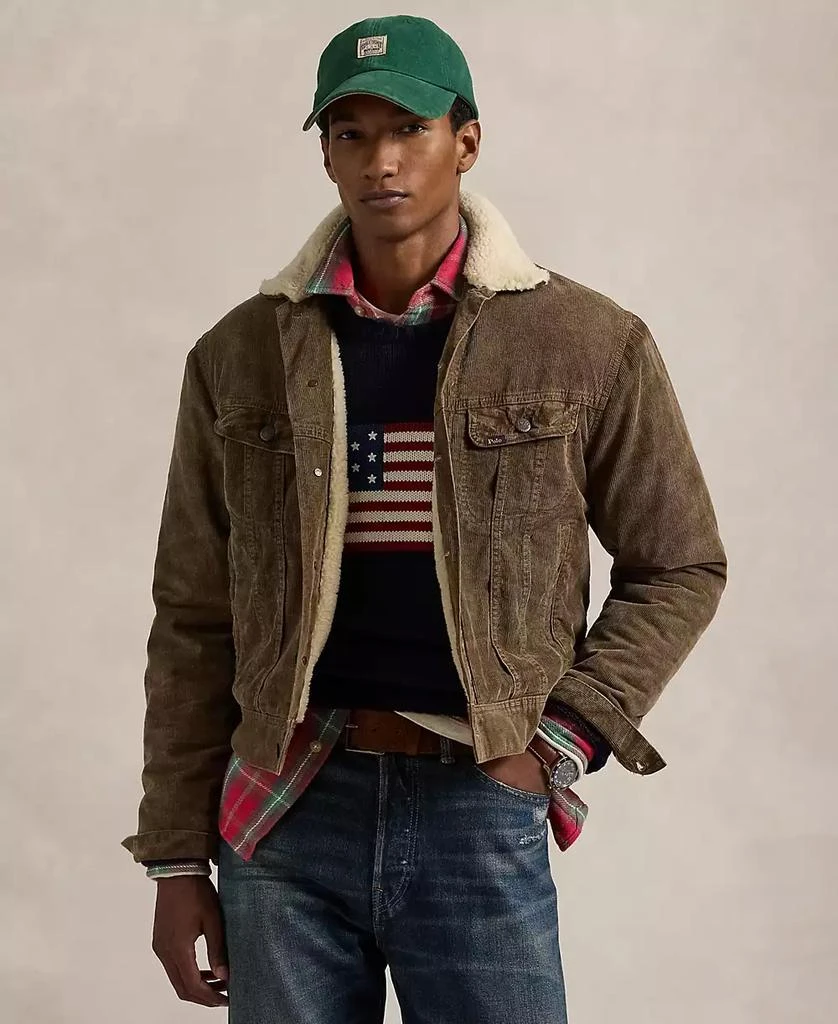 商品 Men's Fleece-Lined Corduroy Trucker Jacket 图