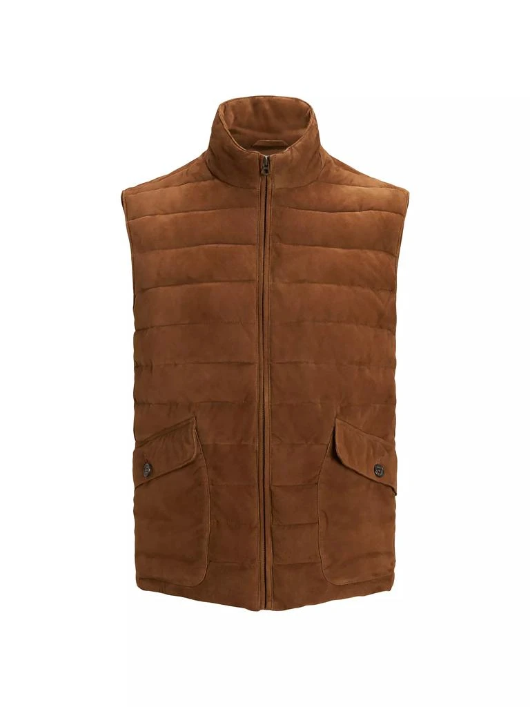 商品Ralph Lauren|South Kent Quilted Suede Vest,价格¥3404,第1张图片