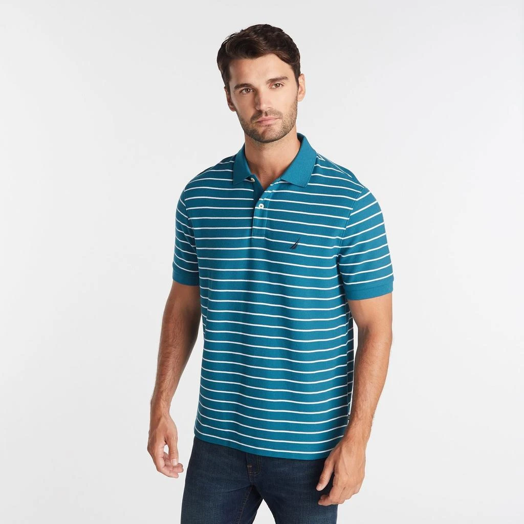 商品Nautica|Nautica Mens Classic Fit Striped Deck Polo,价格¥145,第1张图片