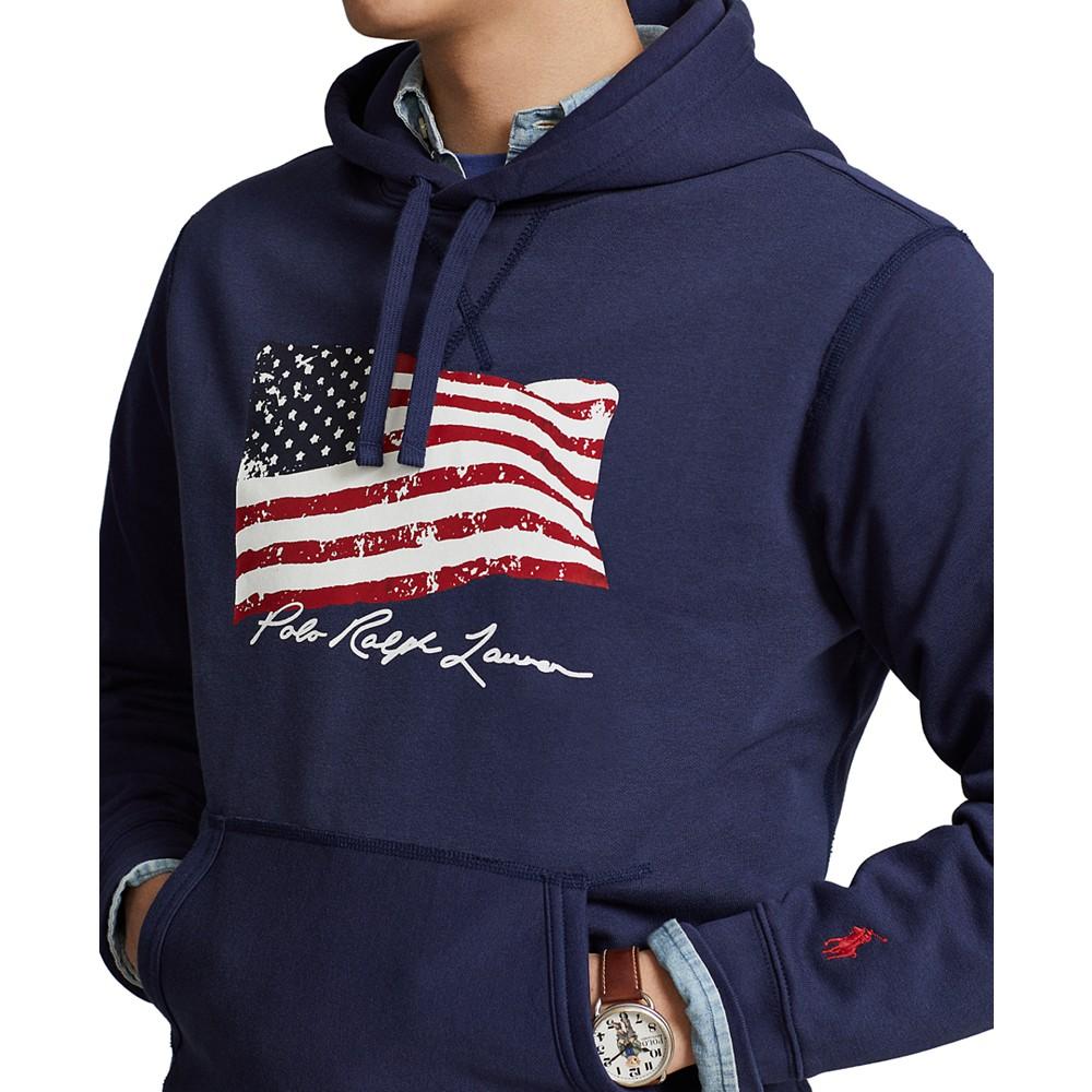 Men's American Flag Fleece Hoodie商品第3张图片规格展示