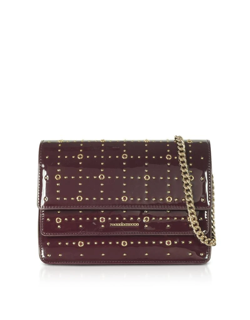 商品Roccobarocco 罗可巴罗可|Gazpacho Burgundy Eco-Patent Leather Flap Shoulder Bag,价格¥504,第1张图片