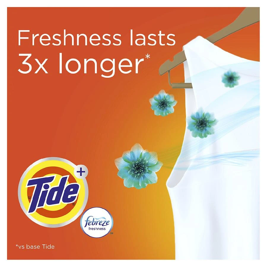 商品Tide|Plus Febreze Freshness HE Turbo Clean Liquid Laundry Detergent Botanical Rain,价格¥56,第2张图片详细描述