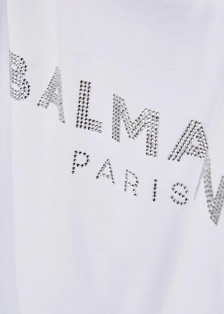 商品Balmain|KIDS White logo cotton top (6-10 years),价格¥866,第1张图片