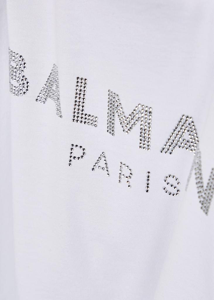 商品Balmain|KIDS White logo cotton top (6-10 years),价格¥754,第1张图片