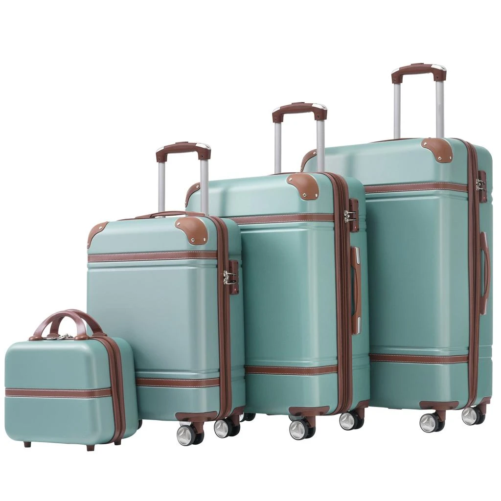 商品Streamdale Furniture|Streamdale Hardshell Luggage Sets 4 Pieces 20" +24" +28" Luggages and Cosmetic Case Spinner Suitcase with TSA Lock Lightweight,价格¥1827,第1张图片