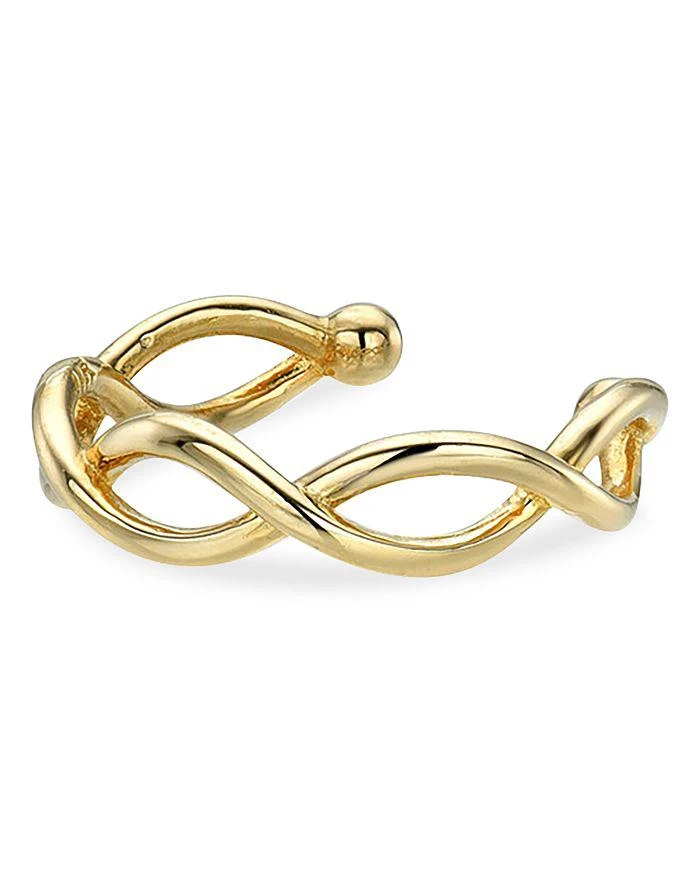 商品Zoe Lev|14K Yellow Gold Twist Style Single Ear Cuff,价格¥1346,第1张图片