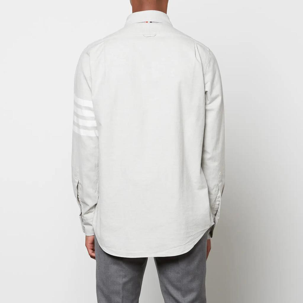 商品Thom Browne|Thom Browne Men's 4-Bar Straight Fit Flannel Shirt - Medium Grey,价格¥3211,第4张图片详细描述