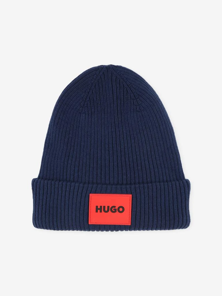 商品Hugo Boss|Hugo Kids Knitted Beanie Hat in Blue,价格¥213,第1张图片