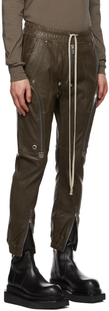 商品Rick Owens|Brown Bauhaus Leather Pants,价格¥10720,第2张图片详细描述