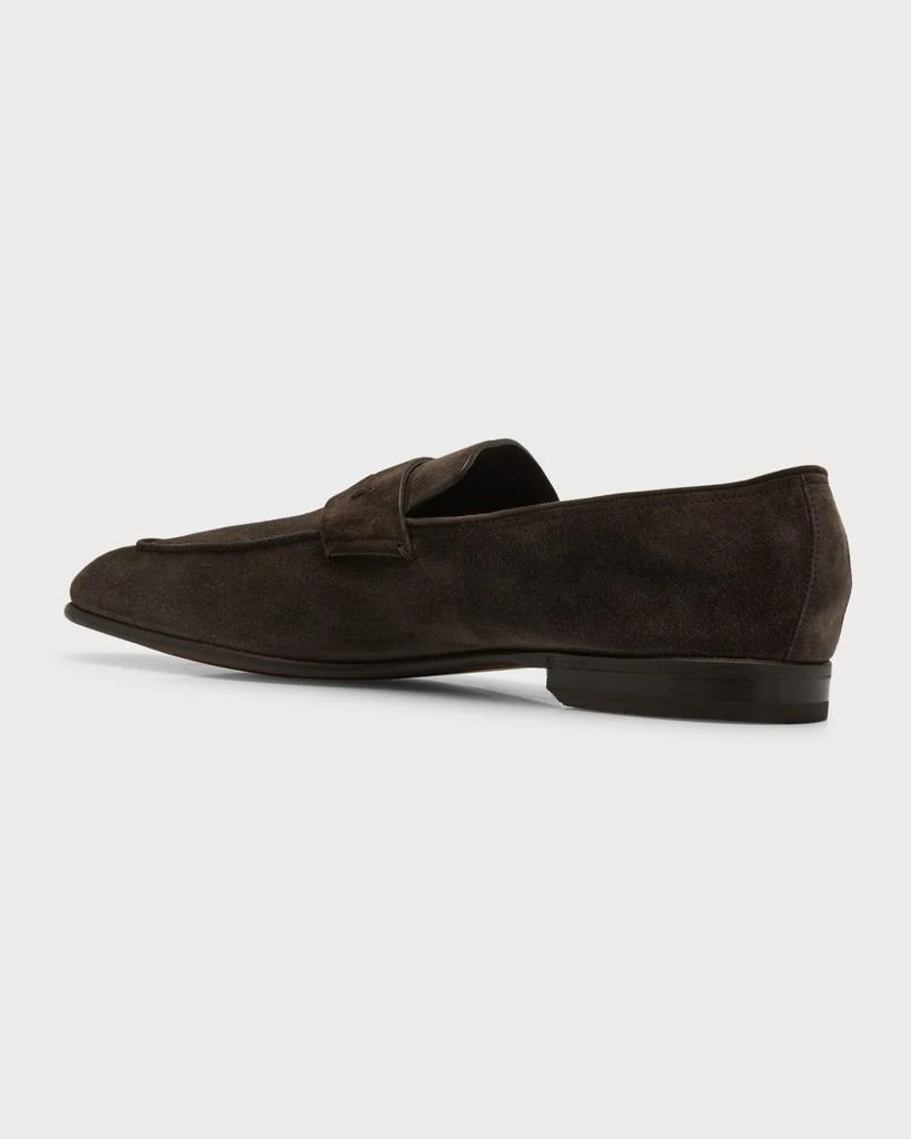 商品Zegna|Men's Lasola Suede-Leather Penny Loafers,价格¥7730,第4张图片详细描述