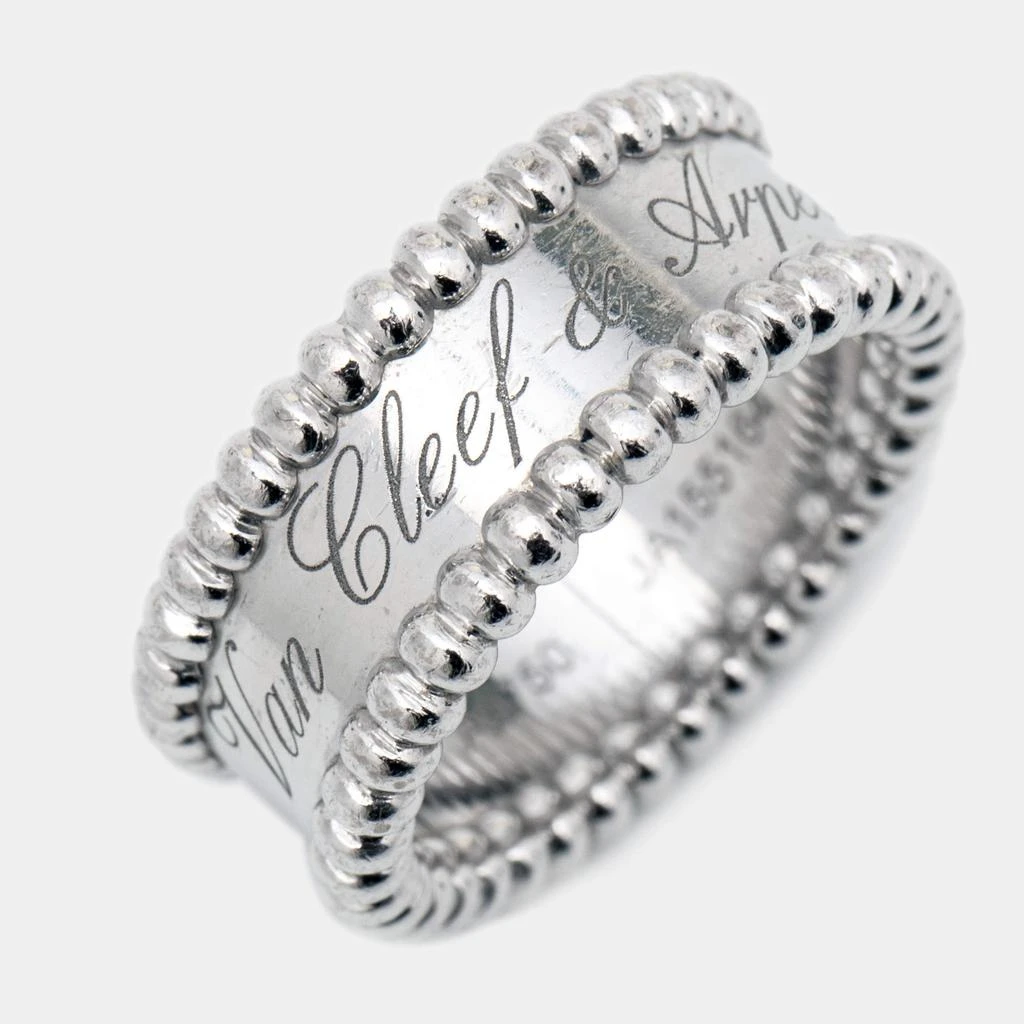 商品[二手商品] Van Cleef & Arpels|Van Cleef & Arpels Perlée Signature 18k White Gold Band Ring Size 48,价格¥11260,第3张图片详细描述