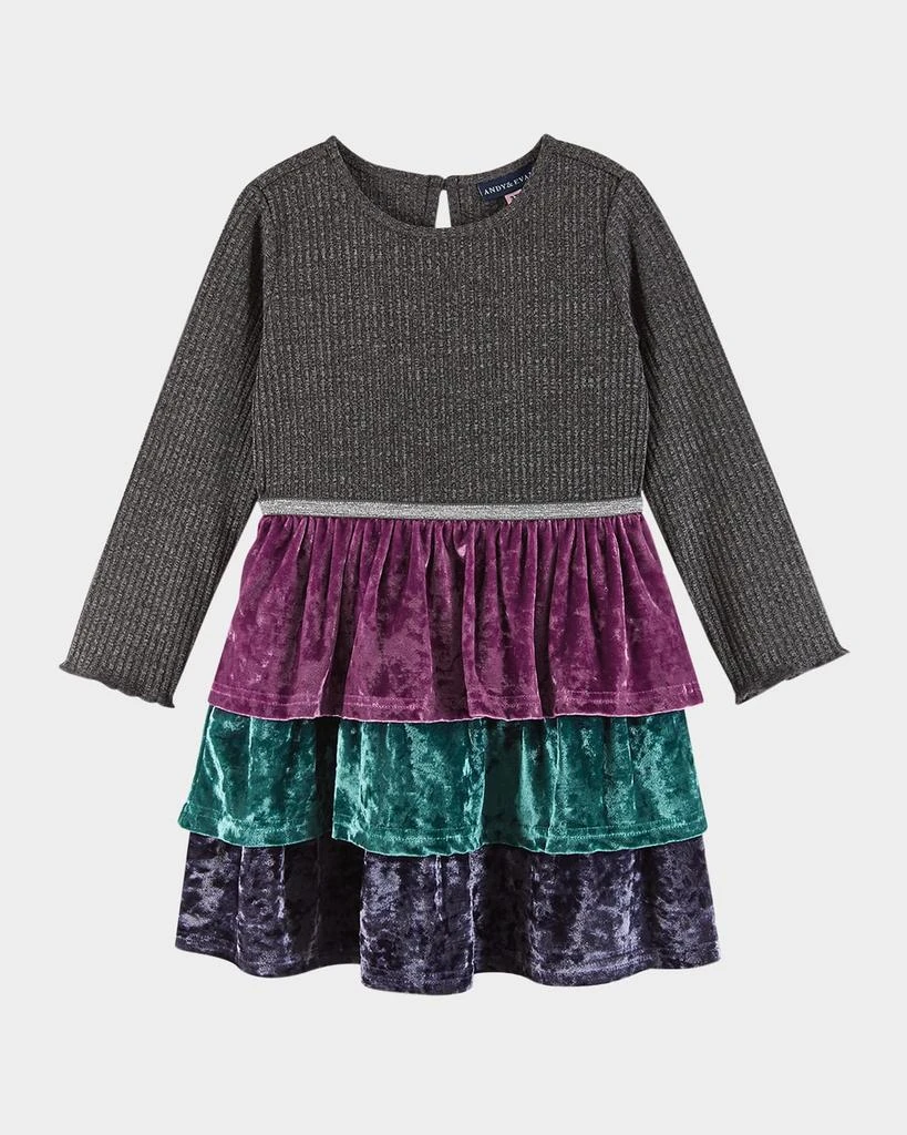 商品Andy & Evan|Girl's Combo Multicolored Tiered Dress, Size 2T-6X,价格¥485,第1张图片