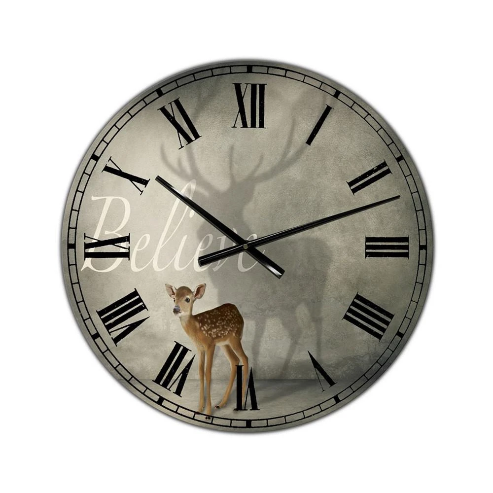 商品Designart|Believe Shadow III Oversized Cottage Wall Clock - 36" x 28" x 1",价格¥1489,第1张图片