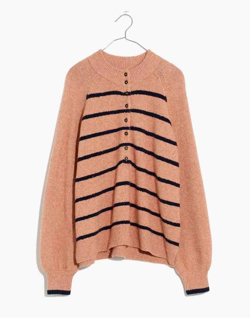 商品Madewell|Pembury Henley Mockneck Sweater in Stripe,价格¥394,第5张图片详细描述