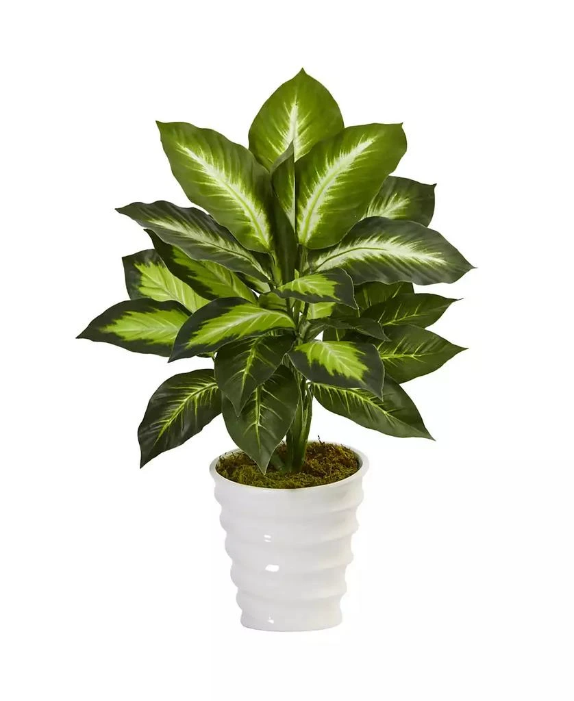 商品NEARLY NATURAL|Dieffenbachia Artificial Plant in Swirl Planter,价格¥468,第1张图片