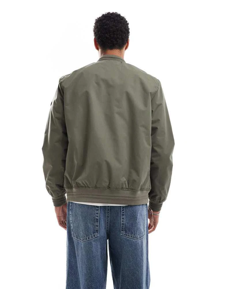 商品Threadbare|Threadbare 'predict' showerproof classic bomber jacket in khaki,价格¥421,第4张图片详细描述