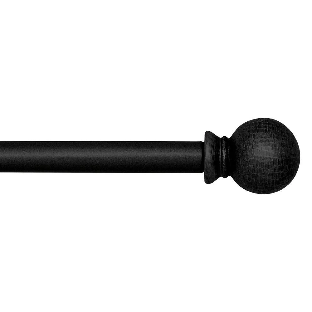 Farmhouse Adjustable Curtain Rod with Hammered Ball Finials, 48"-86" 商品
