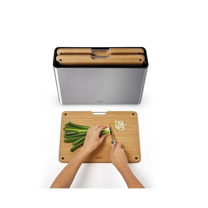 商品Joseph Joseph|Folio Steel 3 Piece Bamboo Cutting Board Set,价格¥538,第2张图片详细描述