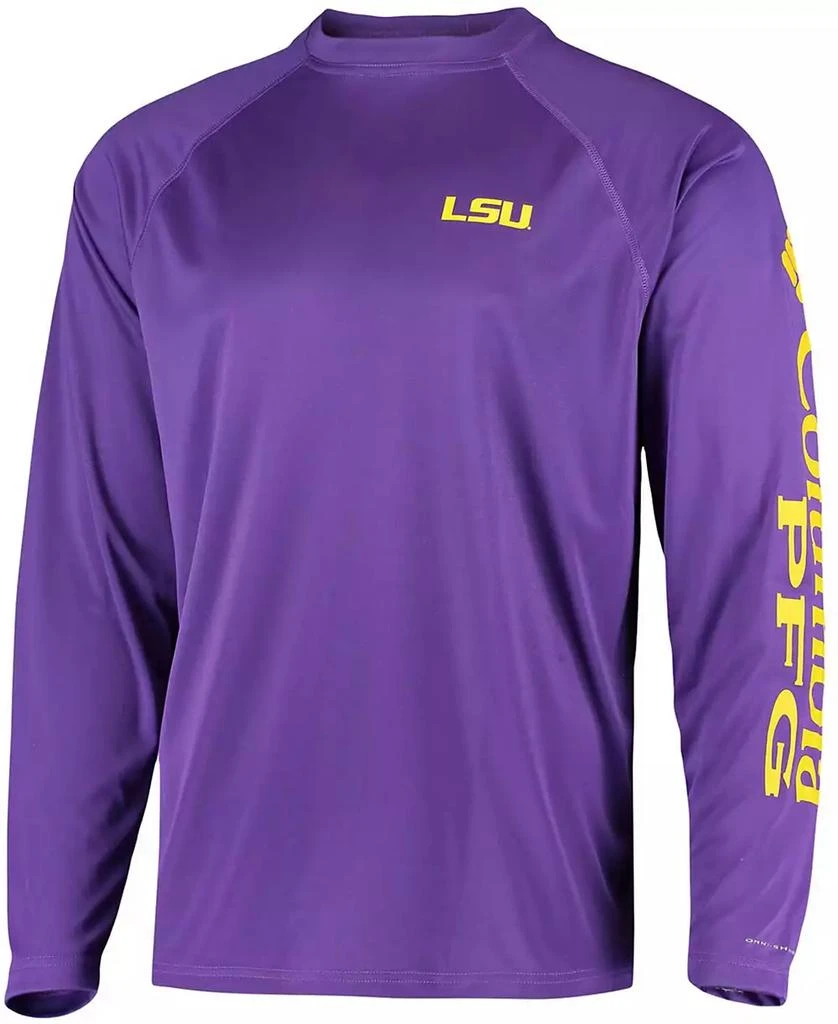 商品Columbia|Men's Purple LSU Tigers Terminal Tackle Omni-Shade Long Sleeve T-shirt,价格¥252,第2张图片详细描述