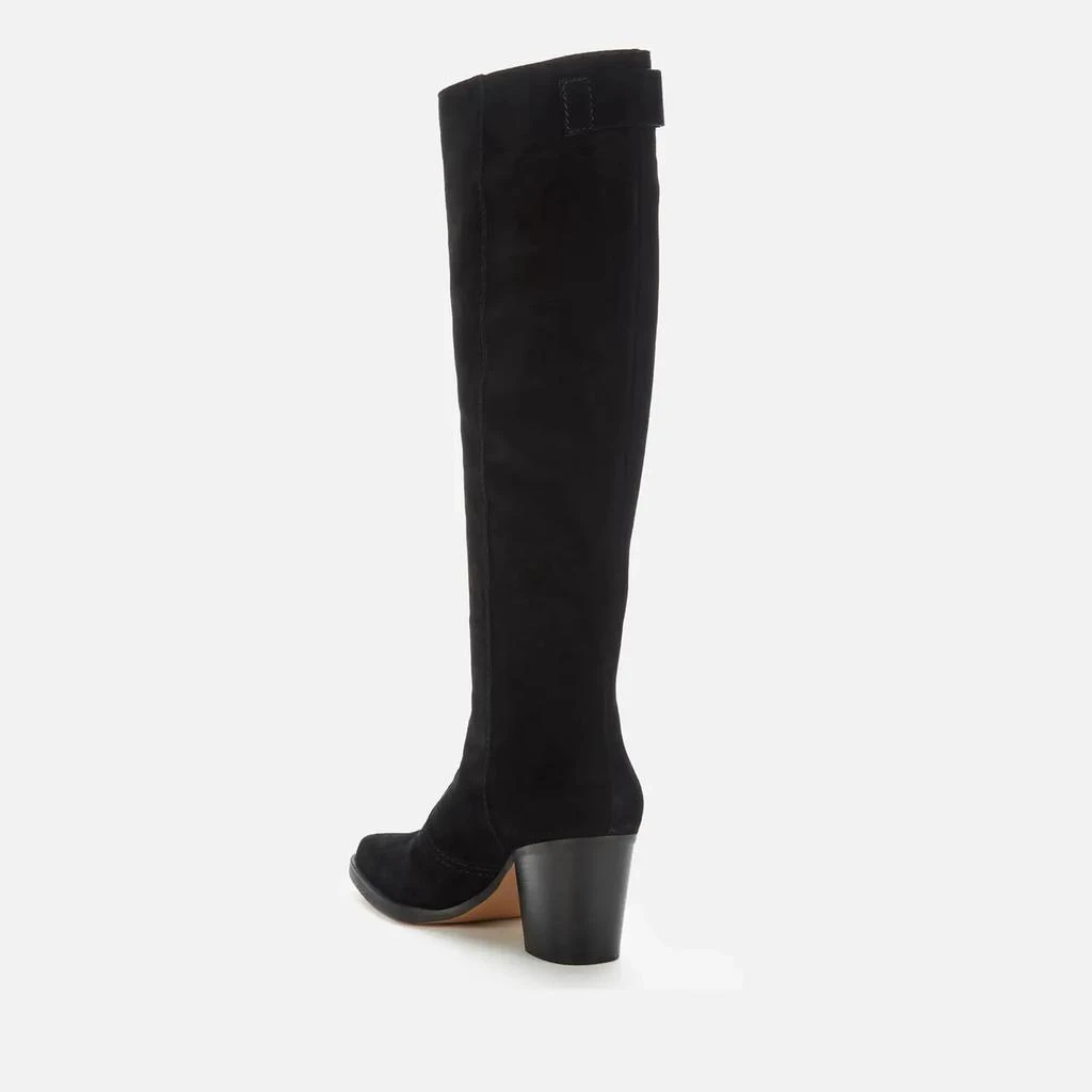 商品Ganni|Ganni Women's Suede Knee Boots - Black,价格¥1386,第3张图片详细描述