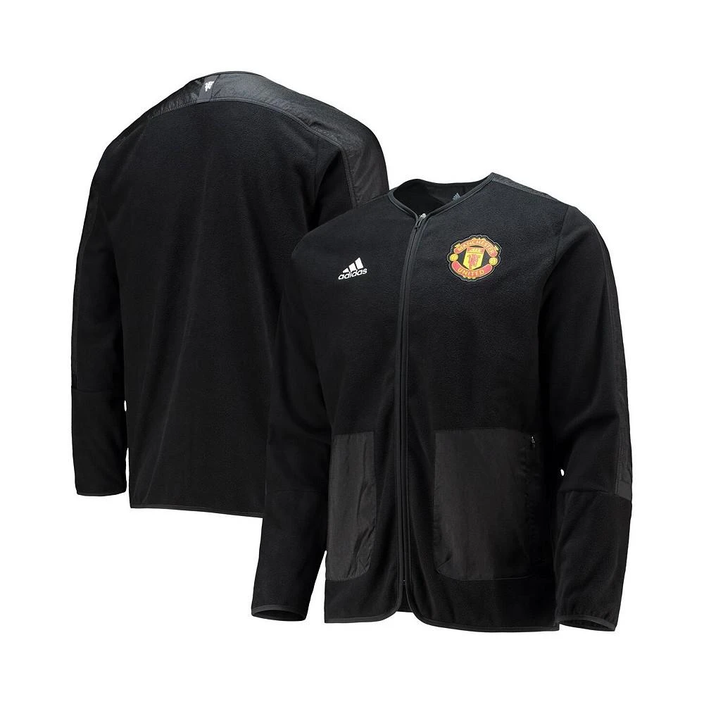 商品Adidas|Men's Black Manchester United Travel Mid-Layer Full-Zip Jacket,价格¥546,第2张图片详细描述