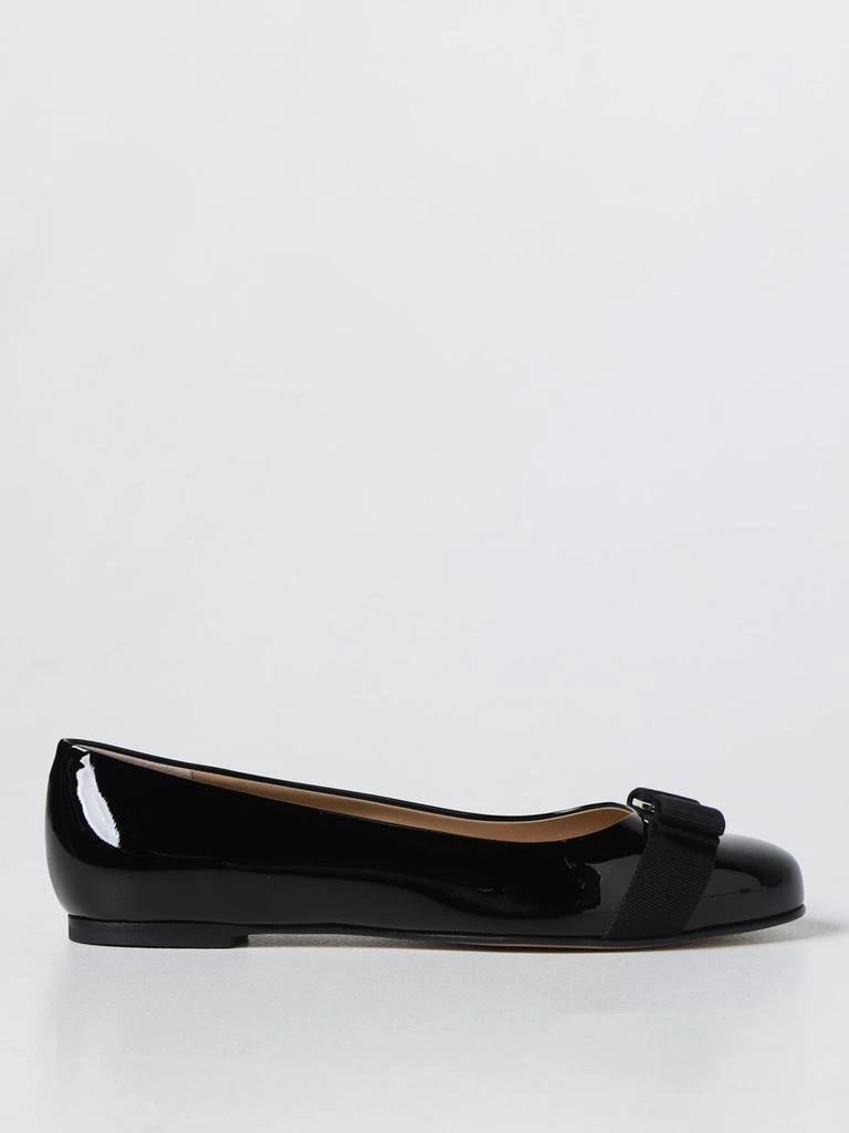 商品Salvatore Ferragamo|Ferragamo Varina patent leather ballet flats,价格¥5271,第1张图片