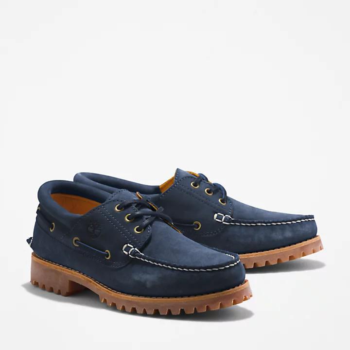 商品Timberland|Timberland® 3-Eye Lug Handsewn Boat Shoe for Men in Navy,价格¥1382,第6张图片详细描述