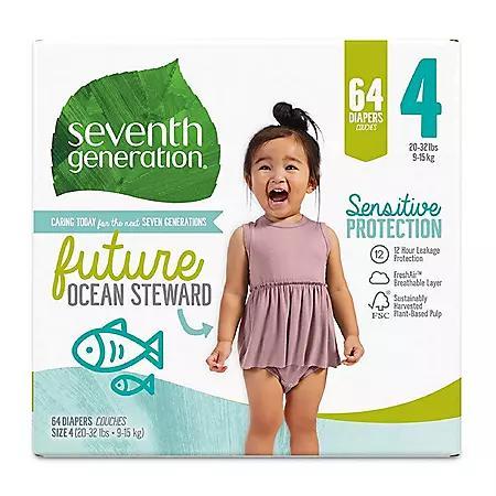 商品Seventh Generation|Seventh Generation Sensitive Protection Baby Diaper (Choose Your Size),价格¥192,第1张图片