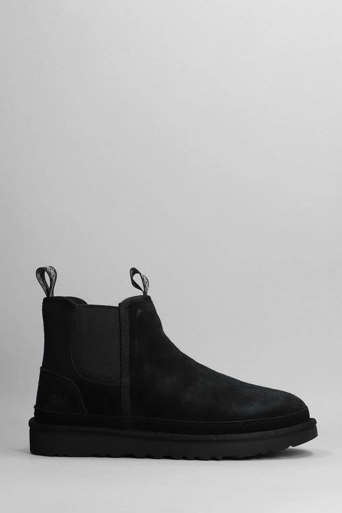 商品UGG|UGG Neumel Low Heels Ankle Boots In Black Suede,价格¥1631,第1张图片