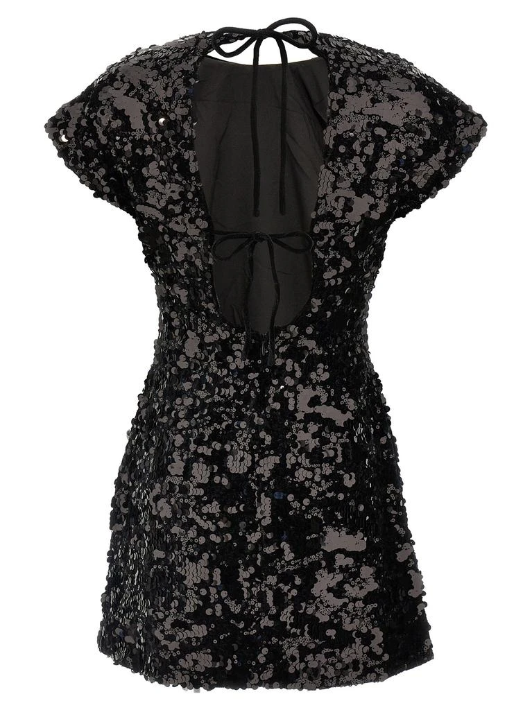 商品Ganni|Velvet Sequins Mini Dresses Black,价格¥1642,第2张图片详细描述