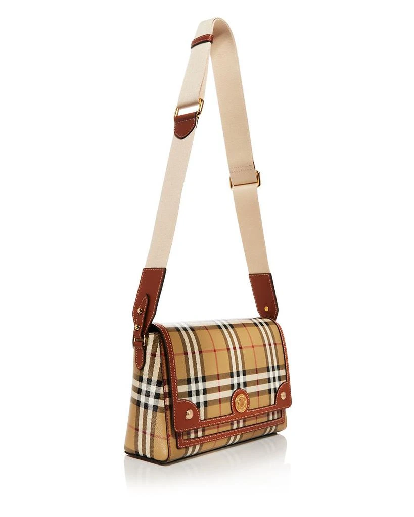 Check & Leather Note Crossbody Bag 商品