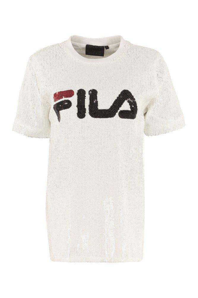 商品Fila|Fila Allover Sequin Logo Embellished Crewneck T-Shirt,价格¥641,第1张图片