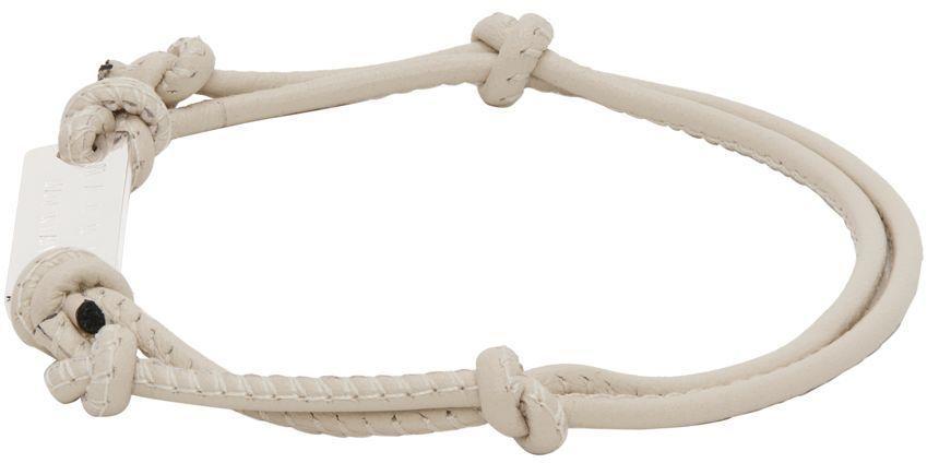 商品Marni|Off-White Leather Bracelet,价格¥486,第5张图片详细描述
