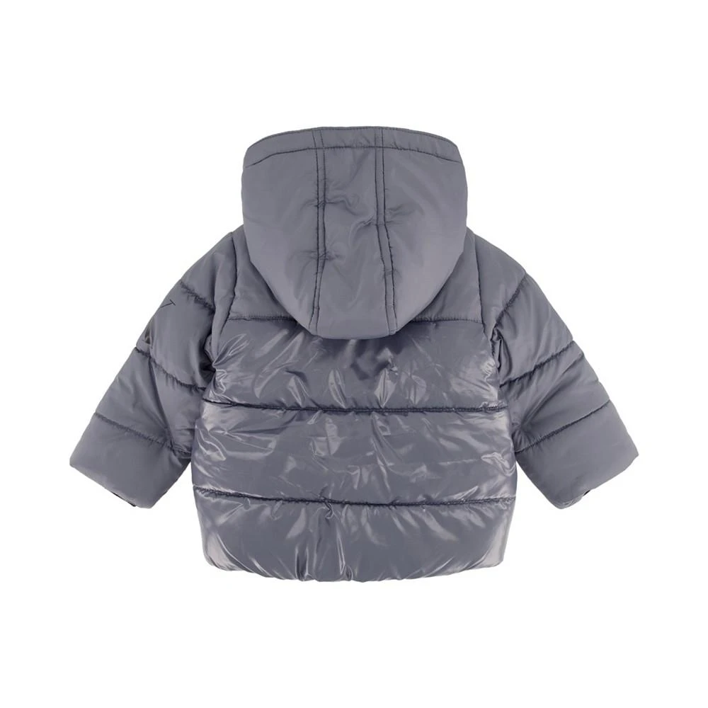 商品Calvin Klein|Baby Boys Shiny Blocked Bubble Jacket,价格¥397,第2张图片详细描述